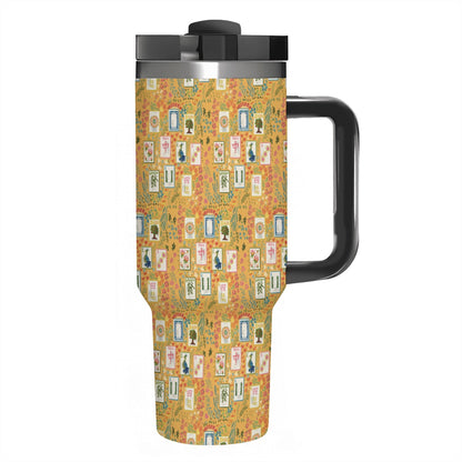 40oz Tumbler with Handle and Straw (Made in USA) - Multiple Designs