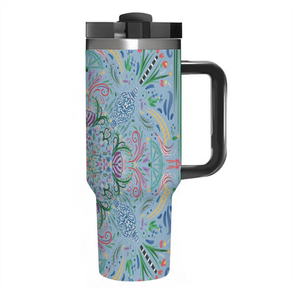 40oz Tumbler with Handle and Straw (Made in USA) - Multiple Designs