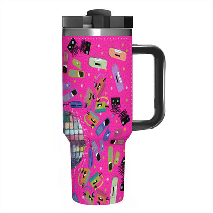 40oz Tumbler with Handle and Straw (Made in USA) - Multiple Designs