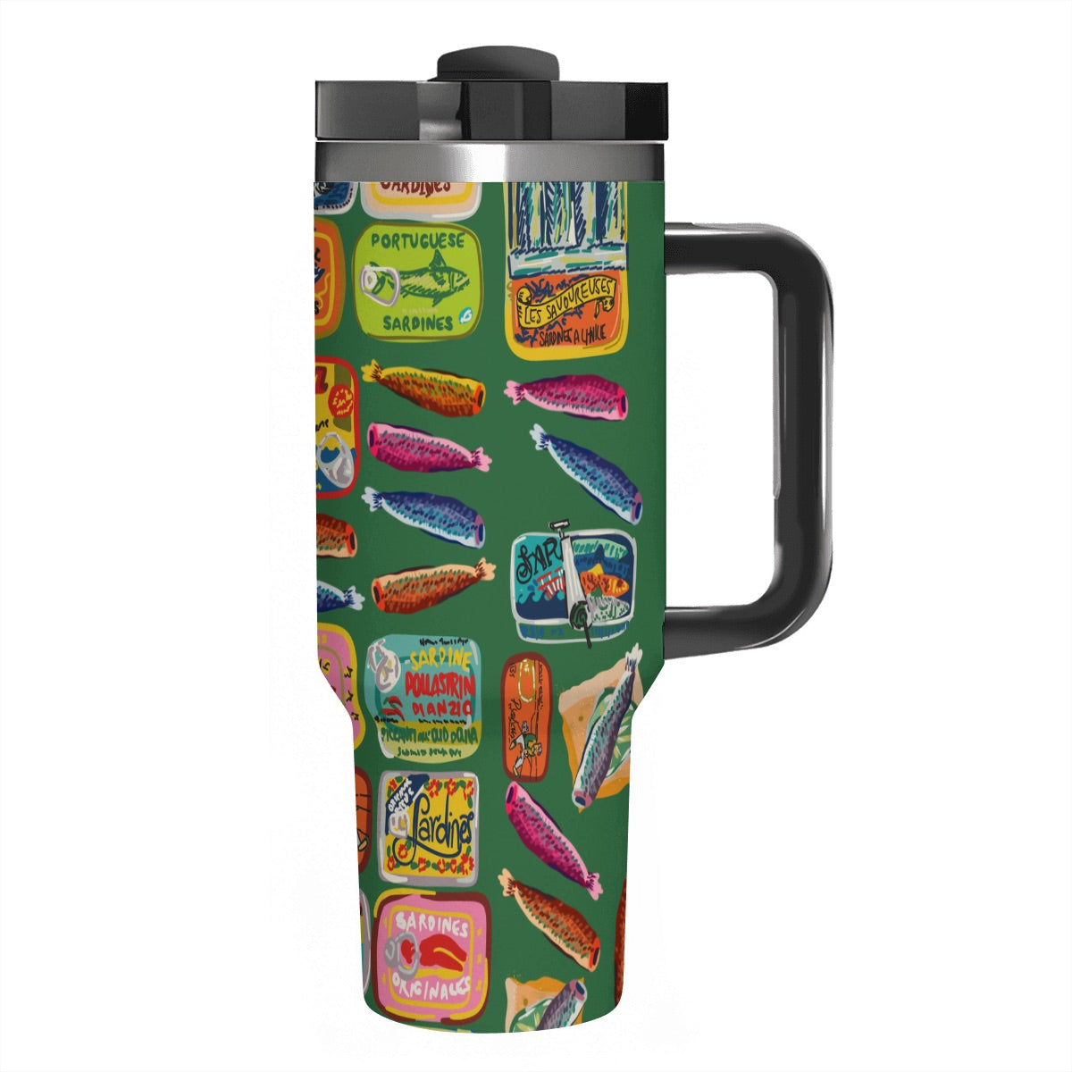 40oz Tumbler with Handle and Straw (Made in USA) - Multiple Designs