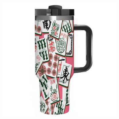 40oz Tumbler with Handle and Straw (Made in USA) - Multiple Designs