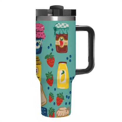 40oz Tumbler with Handle and Straw (Made in USA) - Multiple Designs