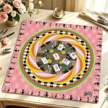 Mahjong Mat SleekSurface (Made in USA) Trick or Treat - Retro- multiple colorways