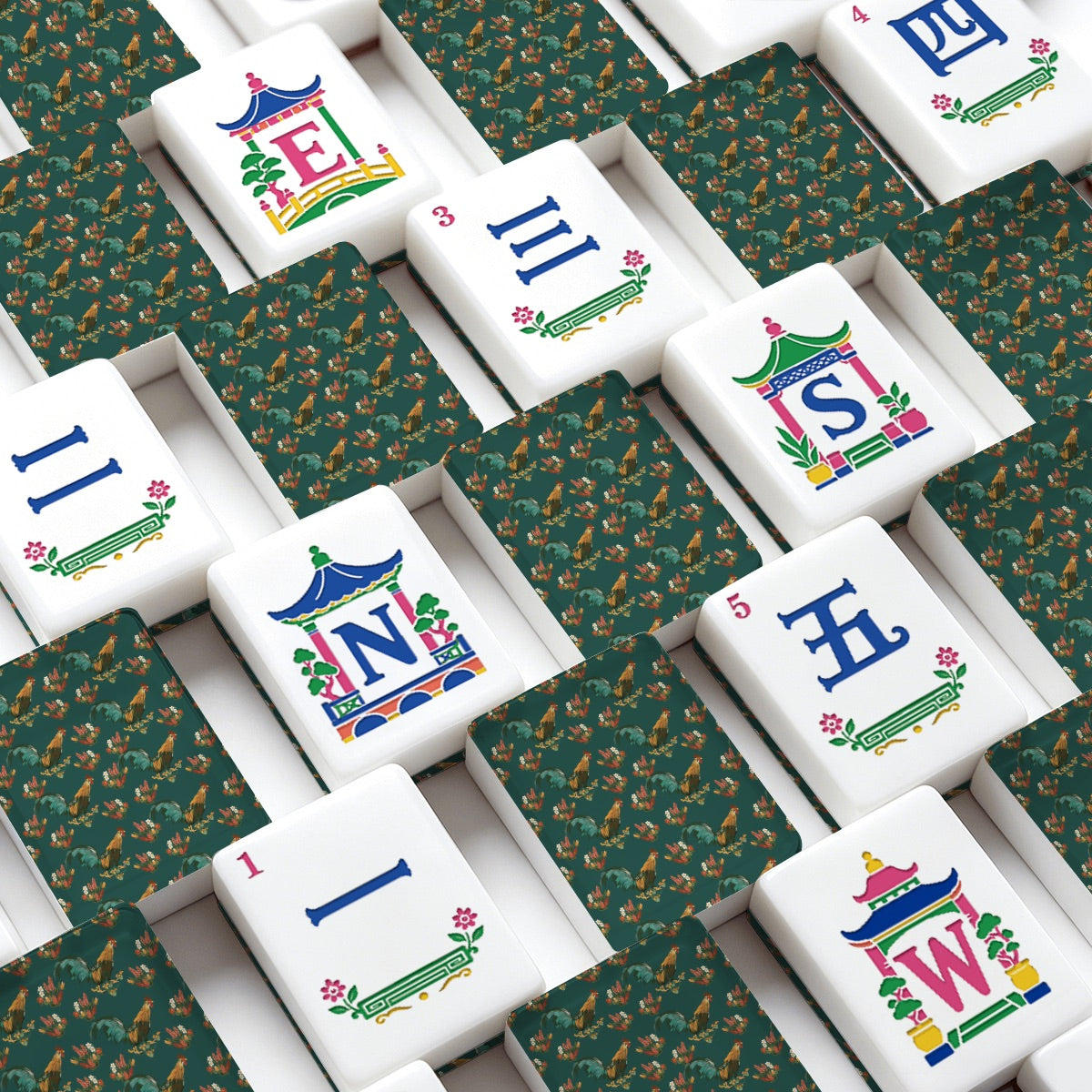 American Mahjong Tiles Nene Traditional- multiple colorways