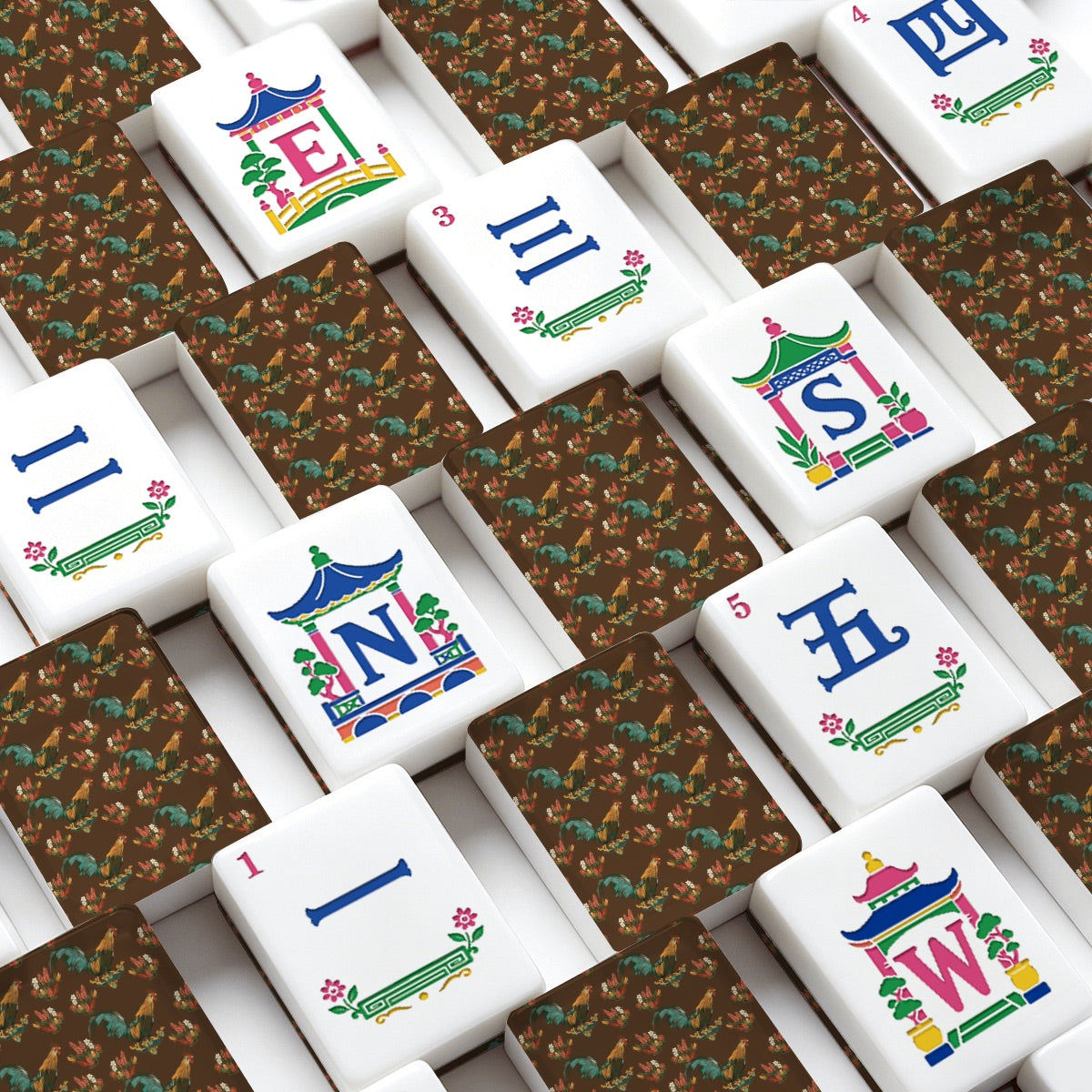 American Mahjong Tiles Nene Traditional- multiple colorways