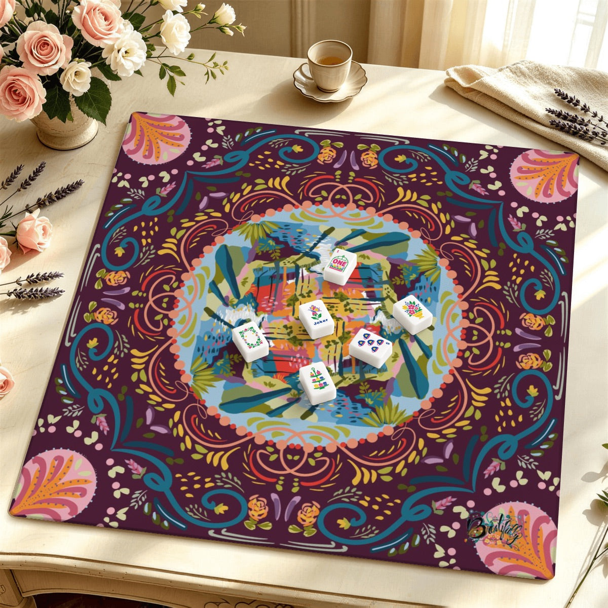 Mahjong Mat SleekSurface (Made in USA) Day in the Forest- multiple colorways