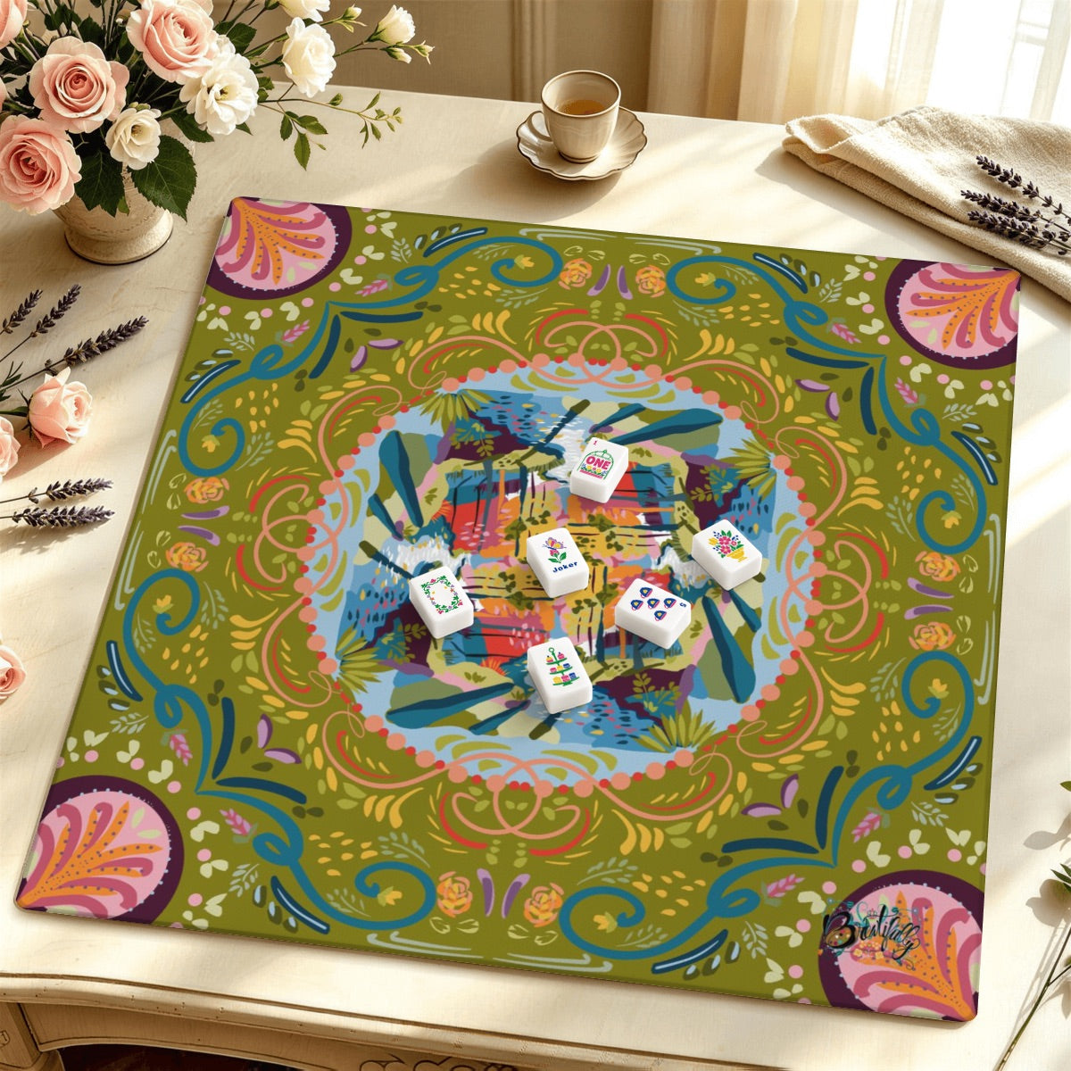 Mahjong Mat SleekSurface (Made in USA) Day in the Forest- multiple colorways