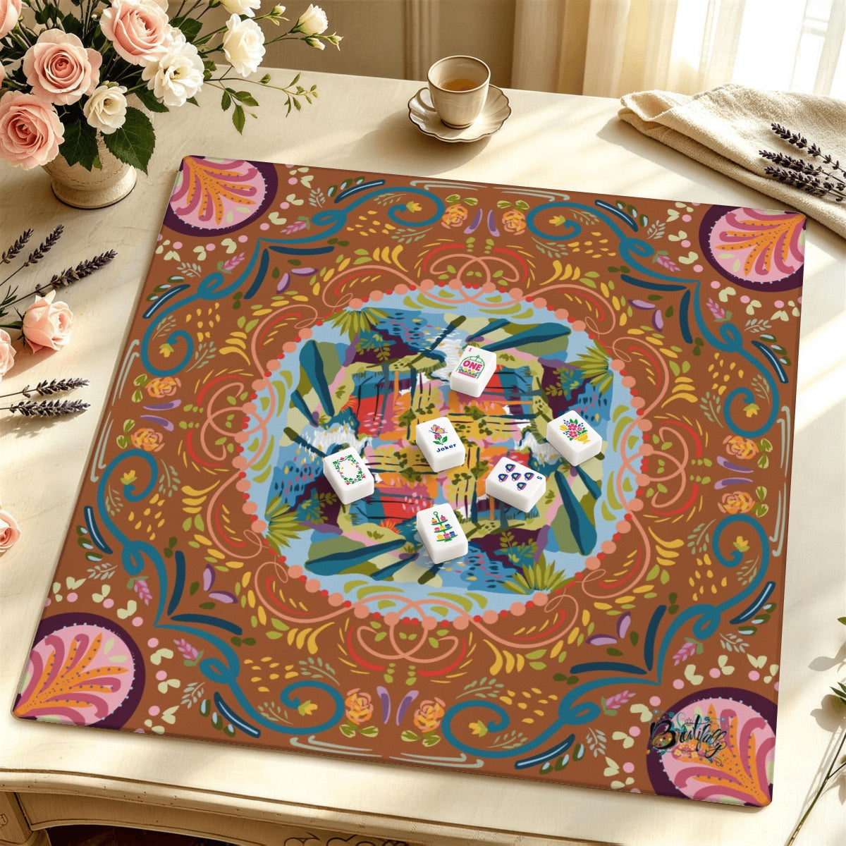 Mahjong Mat SleekSurface (Made in USA) Day in the Forest- multiple colorways