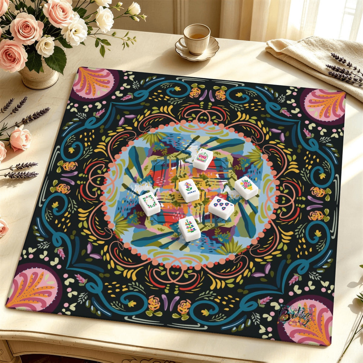 Mahjong Mat SleekSurface (Made in USA) Day in the Forest- multiple colorways