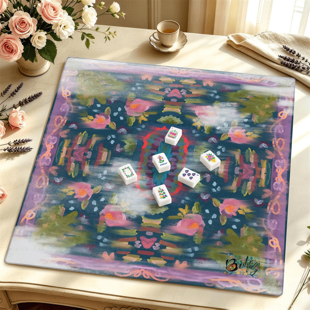 Mahjong Mat SleekSurface (Made in USA) Chartreuse worn colorways