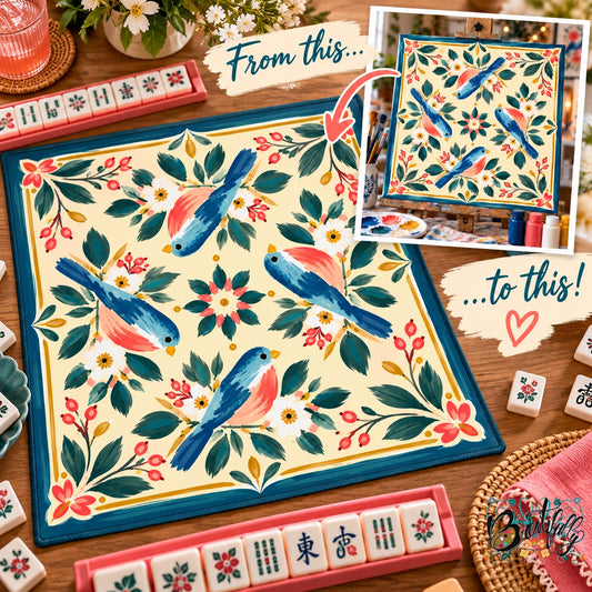 Make It & Mat It: Paint & Collage Class + Printed Mahjong Mat