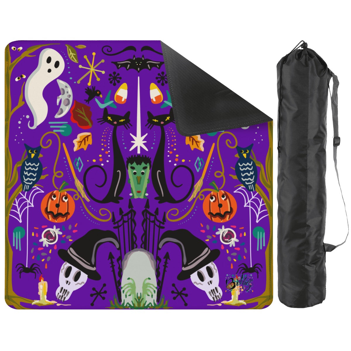 Folk art Halloween-Mahjong Mat 31.5"x31.5" (Ship Rolled up)