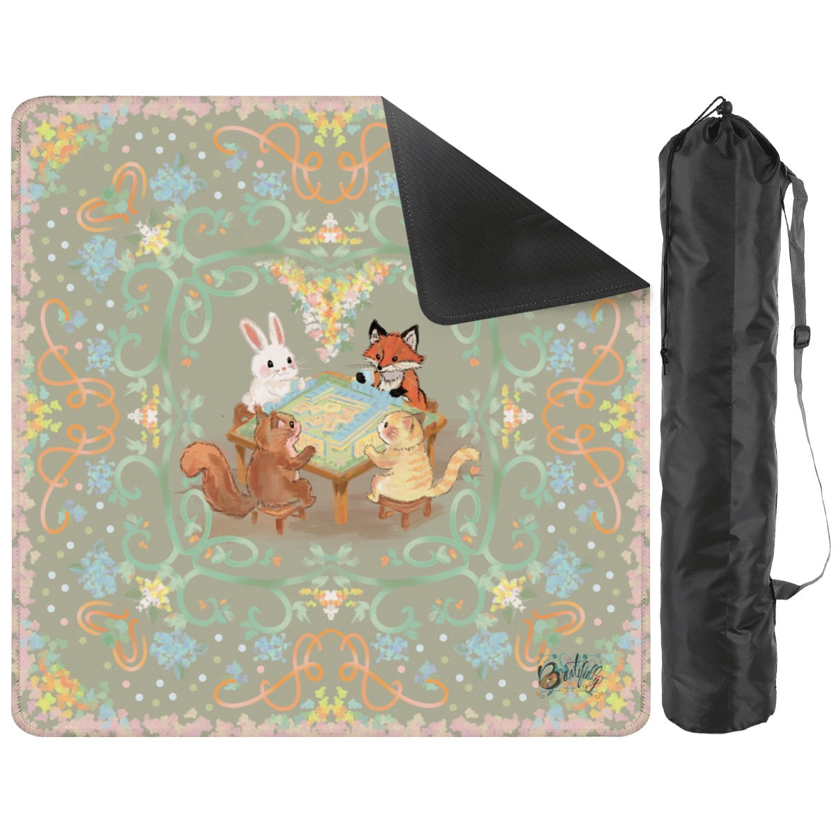 Pretty, pretty playgroup Mahjong Mat 31.5"x31.5" (Ship Rolled up)