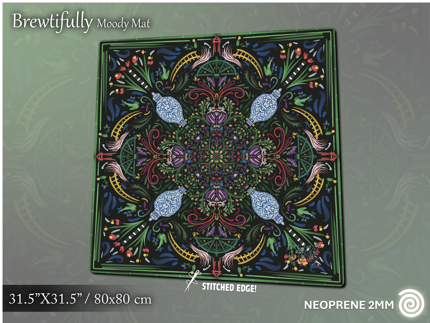Satin-smooth neoprene Mahjong Mats