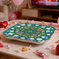 Scalloped Ceramic Mahjong Dice Tray in variety of patterns