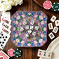 Scalloped Ceramic Mahjong Dice Tray in variety of patterns