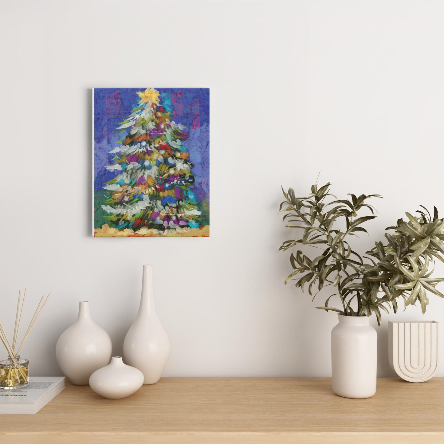 Winter Holiday Tree Magical Canvas Wraps-unframed- powered by Artivive