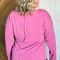 Kinda Sorta Ribbed Top in Magenta