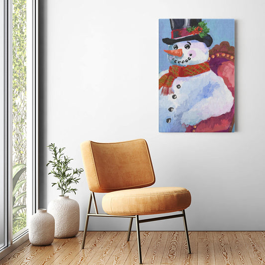 Winter Holiday Snowman Magical Canvas Wraps-unframed- powered by Artivive