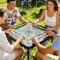 Black on white bandana Mini Travel Mahjong Mat 20.9"x20.9" (Ship Rolled up)