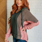 Message Me Back Color Block Hoodie