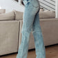 Miranda High Rise Plaid Cuff Vintage Straight Jeans