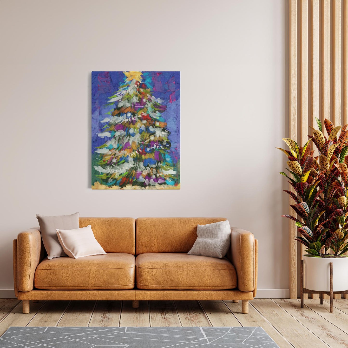 Winter Holiday Tree Magical Canvas Wraps-unframed- powered by Artivive