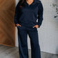 Resort Travel Wide Leg Crop Pant in  Navy