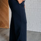 Resort Travel Wide Leg Crop Pant in  Navy