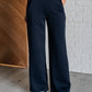 Resort Travel Wide Leg Crop Pant in  Navy