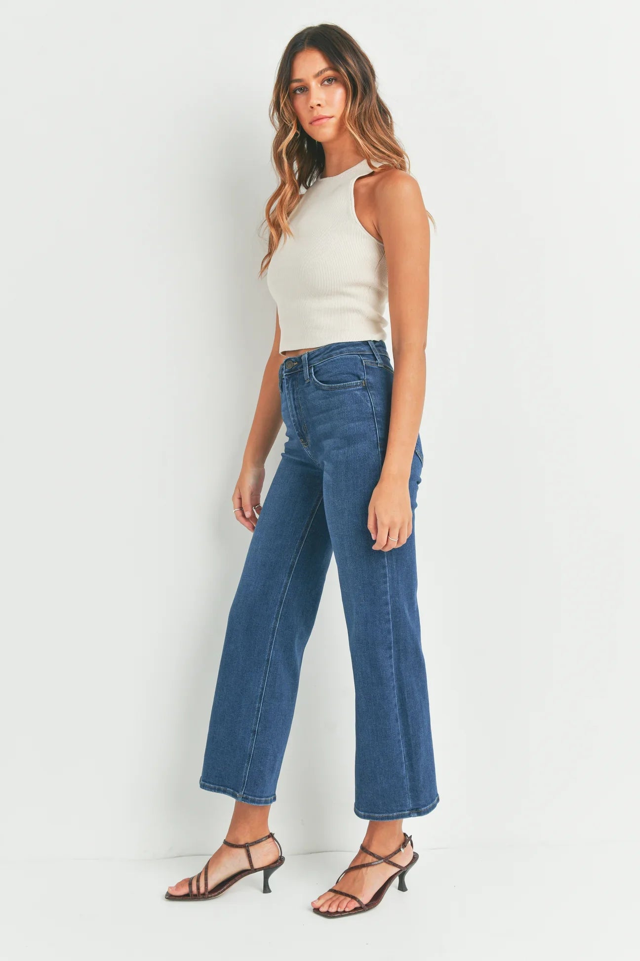 PREORDER: High Rise Wide Leg Jeans in Three Colors