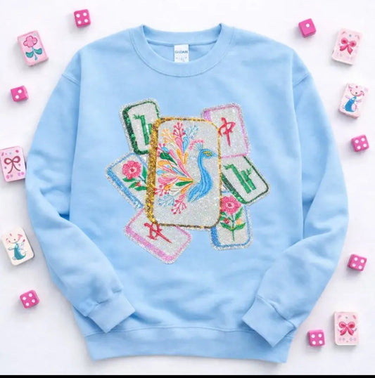 Preorder Mahj Tiles sequin sweathshirt