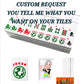 Custom designed back American Mahjong tiles with traditional Chinese faces
