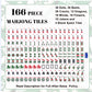 Custom designed back American Mahjong tiles with traditional Chinese faces