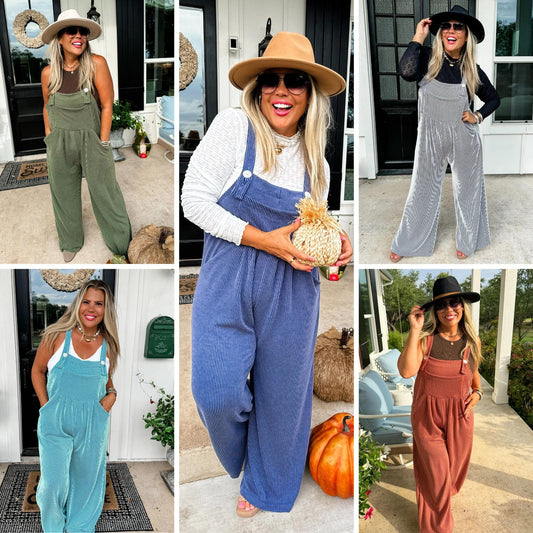 PREORDER: Fall Karli Boho Overalls in Five Colors