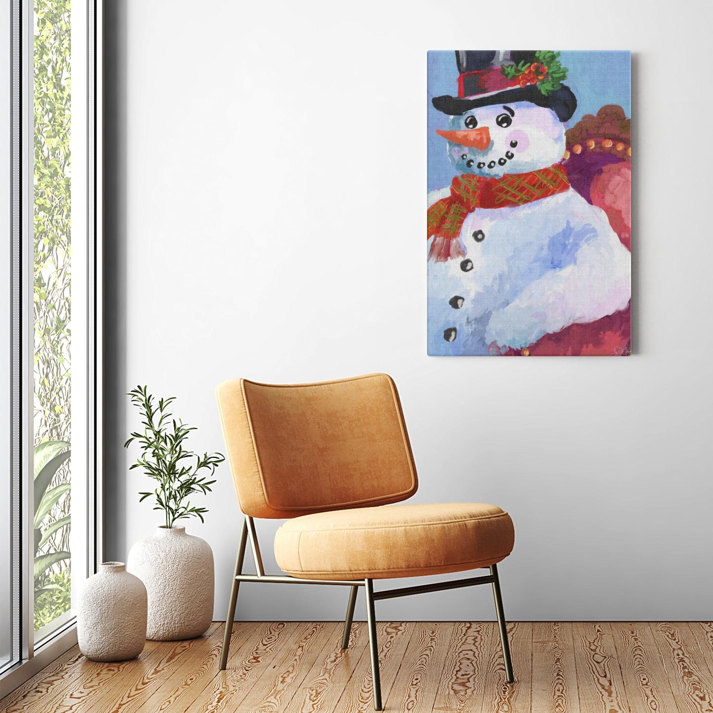 Winter Holiday Snowman Magical Canvas Wraps-unframed- powered by Artivive