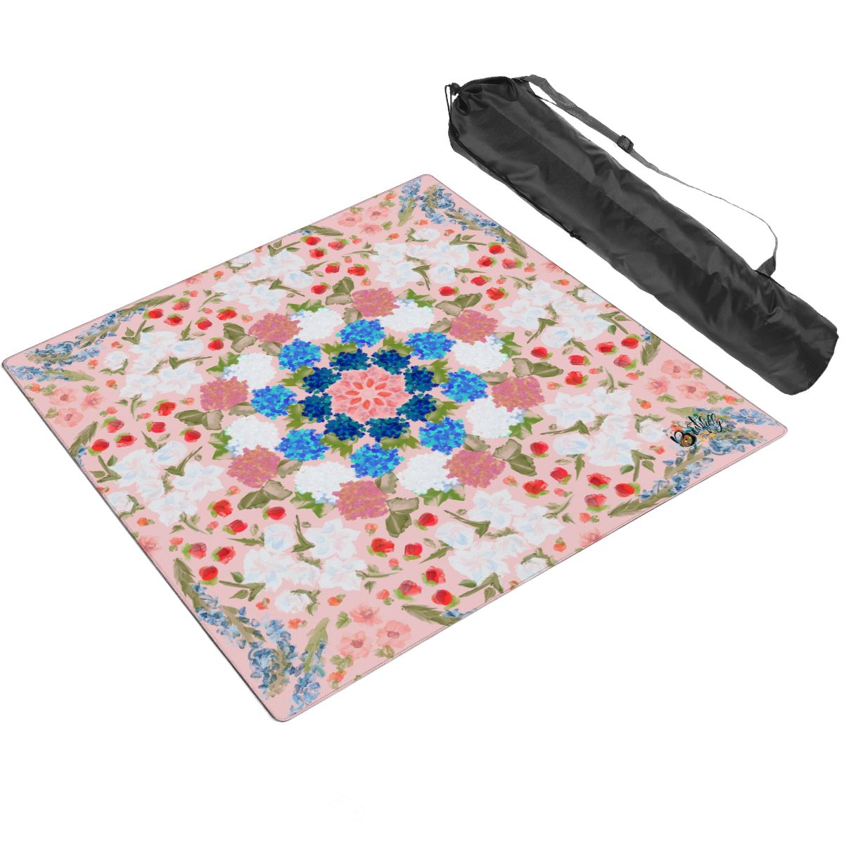 Thickened Mahjong Mat SleekSurface (Ship Rolled Up) Bright eggs and flowers