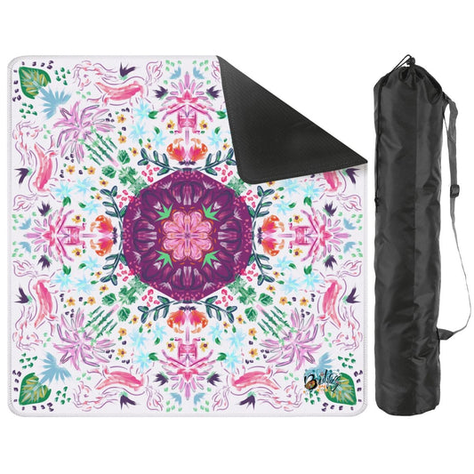 Year of the Horse- White Mini Travel Mahjong Mat 20.9"x20.9" (Ship Rolled up)