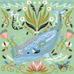 Folk art critter series - Mahjong Mat 31.5"x31.5" (Ship Rolled up)