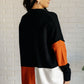 Writer's Block Color Block Open Front Cardigan
