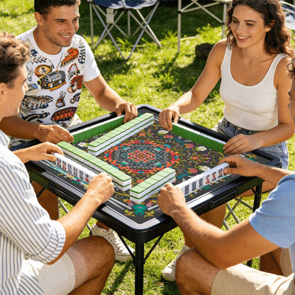 Summer on Slate- Mini Travel Mahjong Mat 20.9"x20.9" (Ship Rolled up)