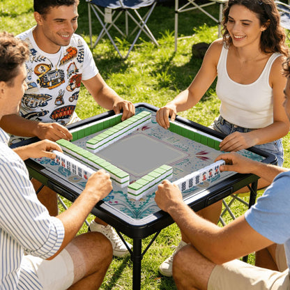 Roaring 20’s Dove Grey- Mini Travel Mahjong Mat 20.9"x20.9" (Ship Rolled up)