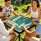 Summer design on teal- Mini travel Mahjong Mat 20.9"x20.9" (Ship Rolled up)