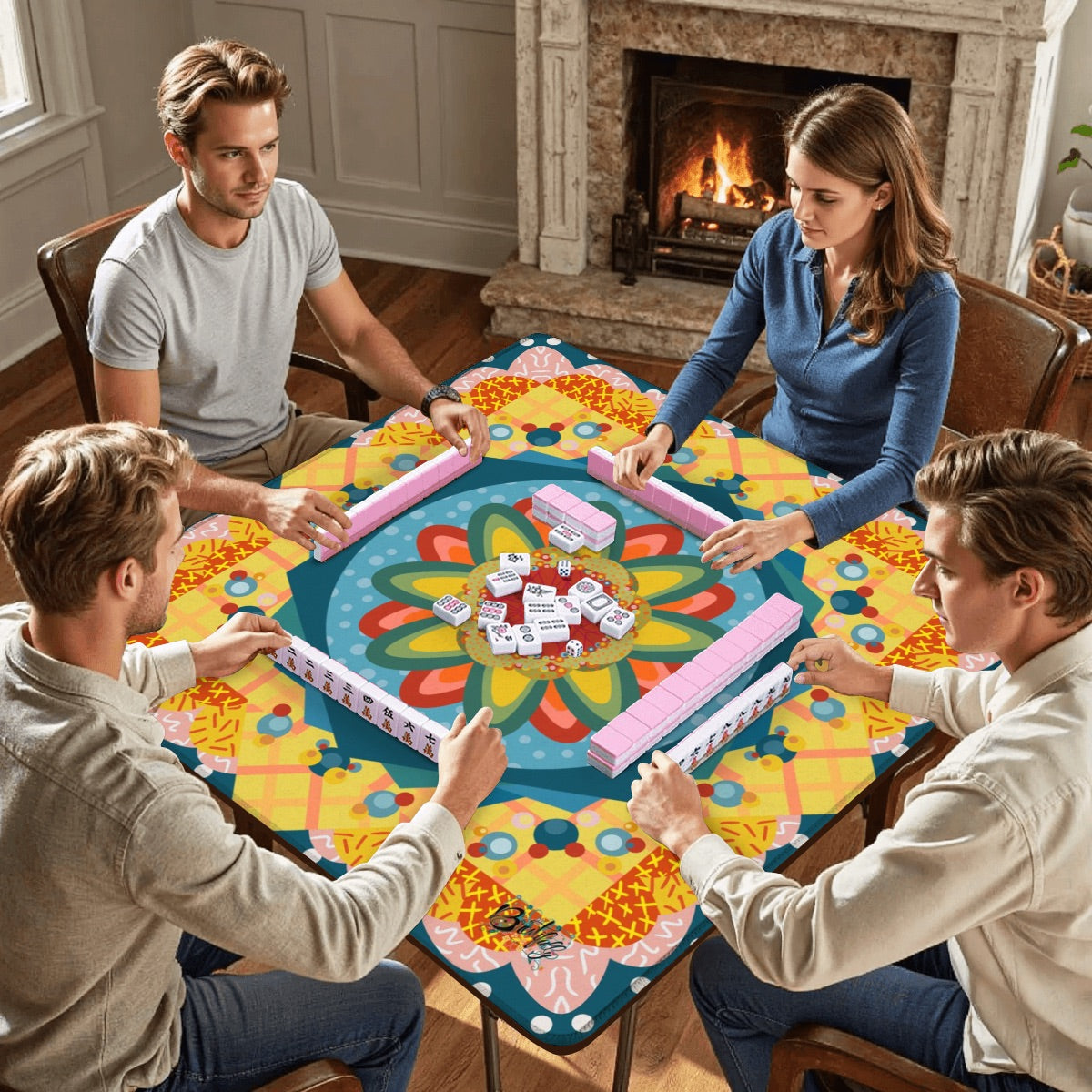 Mahjong Mat (Made in USA) Mid Mod - choice of colorways