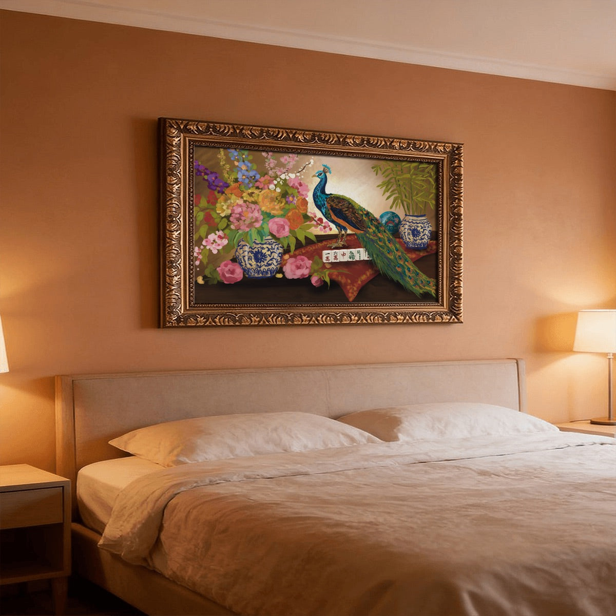 Vintage Gold Framed Canvas Prints Wall Art (3:2) (Made in USA) Bam Bird for the win by Brewtifully
