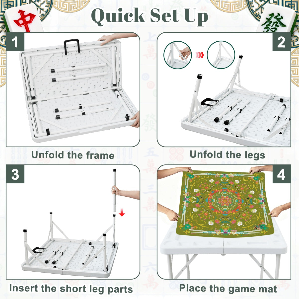 2026 Spring Design- Foldable Mahjong Table