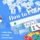4 Mahjong White on Black-Tile Pusher Racks with Bag