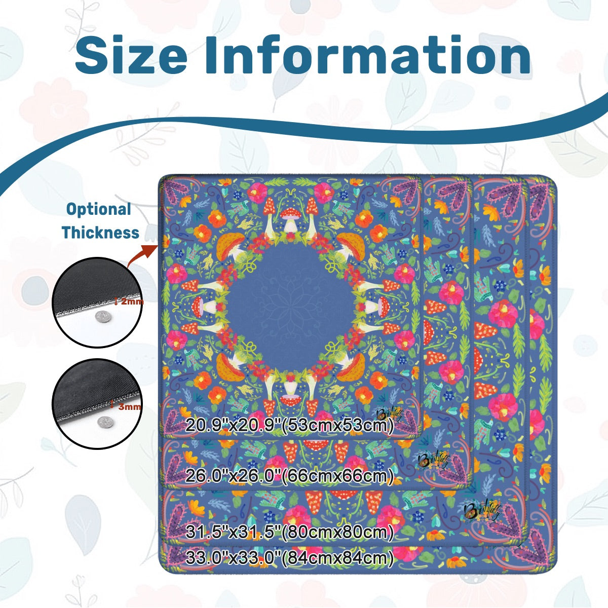 Mahjong Mat (Made in USA) Neon summer nights periwinkle