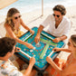 Summer on turquoise Mini travel Mahjong Mat 20.9"x20.9" (Ship Rolled up)