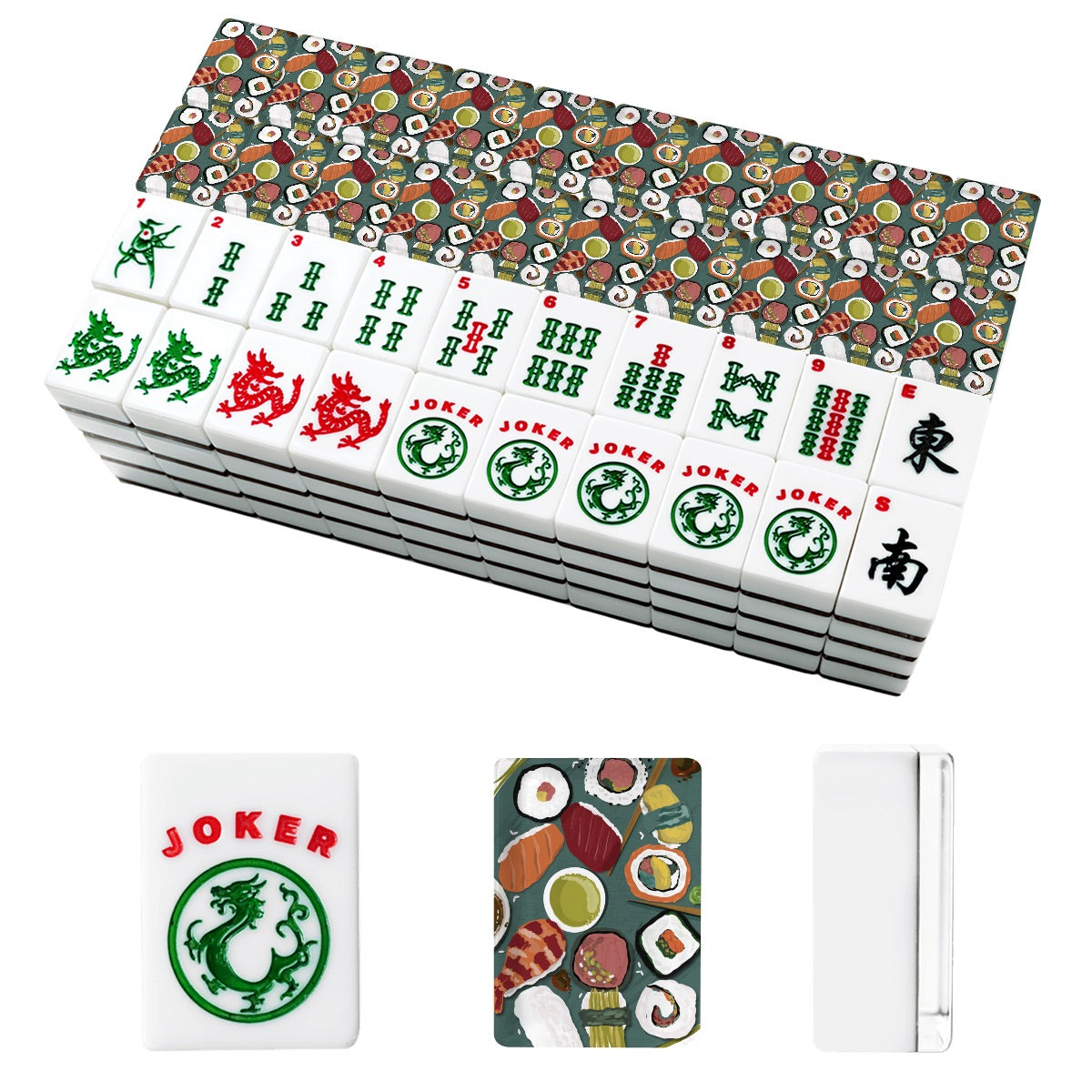 Sushi lunch American Mahjong Tiles